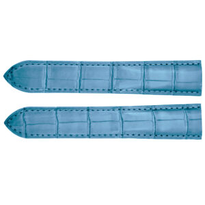 16mm Light Blue Leather Women's Watch Strap
