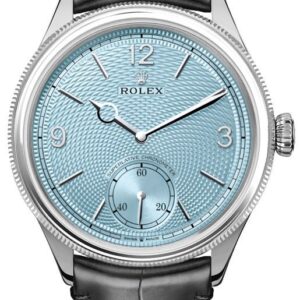 1908 Platinum Case Black Strap Men's Watch 52506-0003