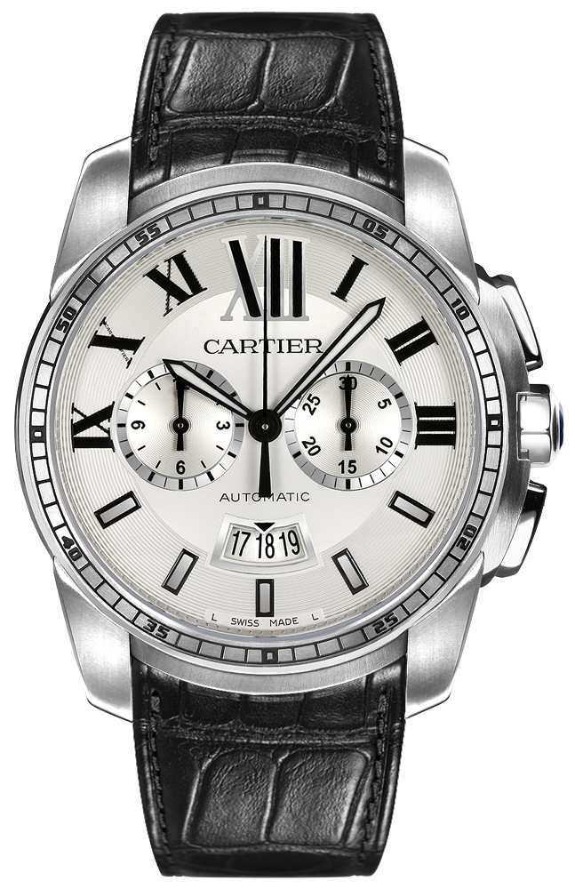calibre de cartier 42mm silver dial mens watch w7100046 calibre de cartier 42mm silver dial mens watch w7100046