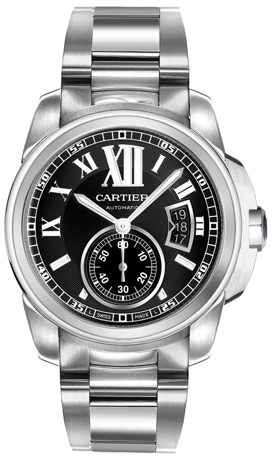 calibre de cartier black dial mens watch w7100016 calibre de cartier black dial mens watch w7100016