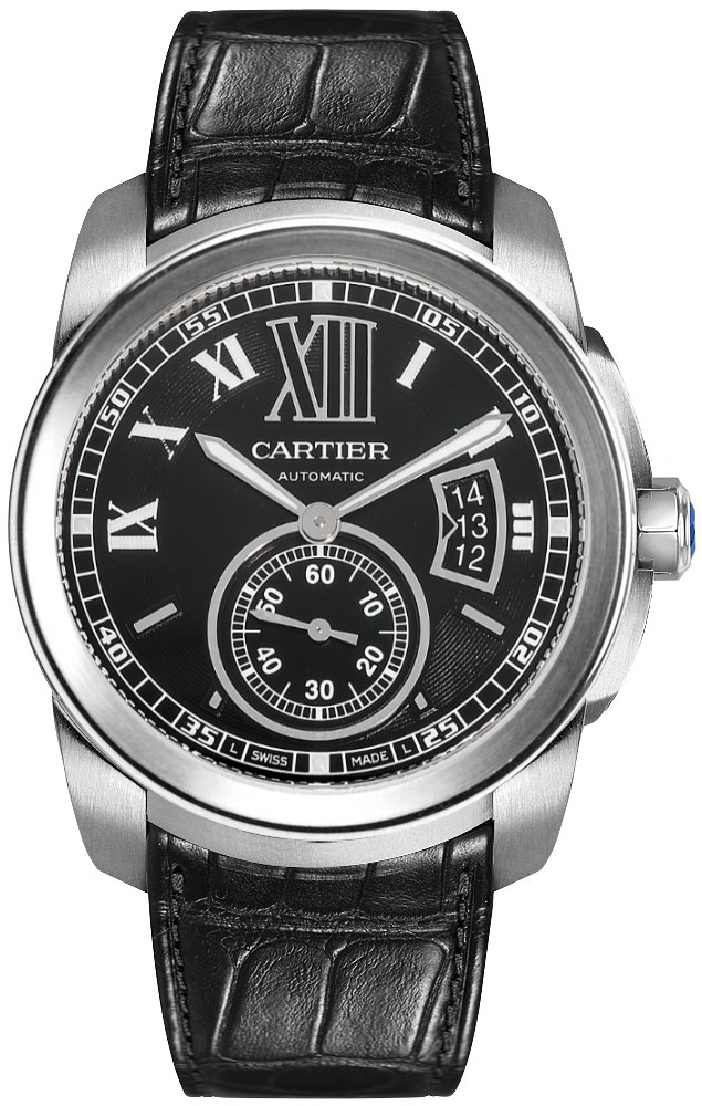 calibre de cartier black dial mens watch w7100041 calibre de cartier black dial mens watch w7100041