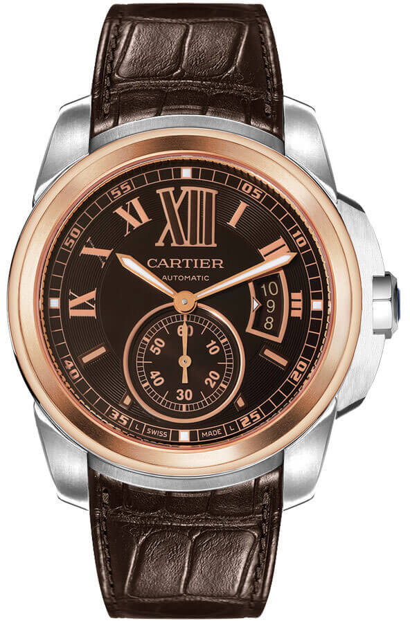 calibre de cartier brown 42mm mens watch w7100051 calibre de cartier brown 42mm mens watch w7100051