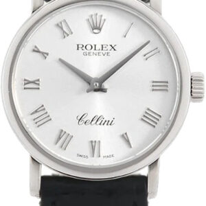 Cellini Silver Dial 18k White Gold Women's Watch 6110/9