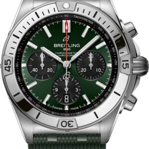 Chronomat B01 42 Green Rubber Strap Men's Watch AB0134101L2S1