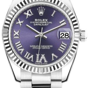 Datejust 31 Aubergine Purple Dial Women's Watch 278274-0025