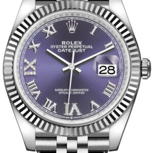 Datejust 36 Aubergine Dial Fluted Bezel Women's Watch 126234-0021