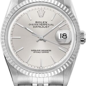 Datejust 36 Silver Index Dial Unisex Watch 16014