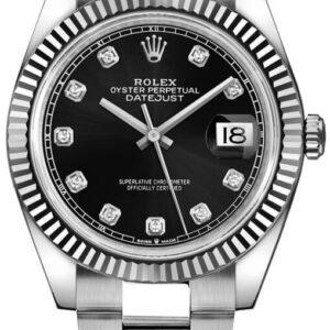 Datejust 41 Black Diamond Dial Men's Watch 126334-0011