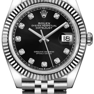 Datejust 41 Black Diamond Men's Watch 126334-0012