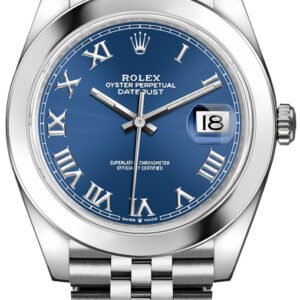 Datejust 41 Blue Dial Jubilee Bracelet Men's Watch 126300-0018