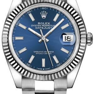 Datejust 41 Blue Dial Oyster Bracelet Watch 126334-0001