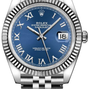 Datejust 41 Blue Roman Numeral Dial Men's Watch 126334-0026