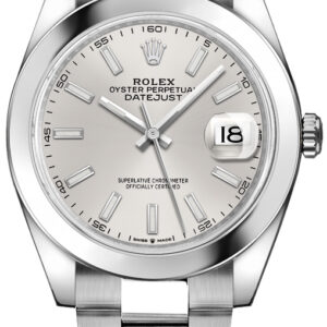 Datejust 41 Men's Silver Dial Domed Bezel Watch 126300-0003