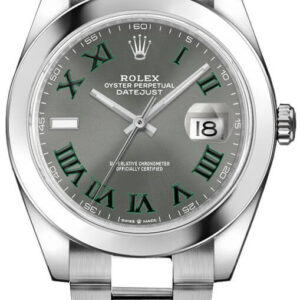 Datejust 41 Slate Grey Dial Oyster Bracelet Men's Watch 126300-0013