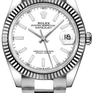 Datejust 41 White Dial Gold & Steel Men's Watch 126334-0009