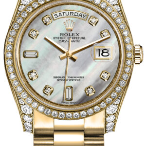 Day-Date 36 Mother of Pearl Diamond Dial President Bracelet Watch 118388-0018