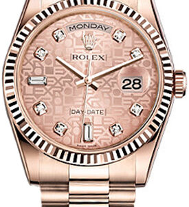 Day-Date 36 Pink Diamond Rose Gold Watch 118235-0006