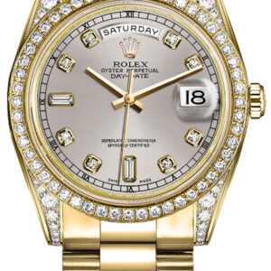 Day-Date 36 Silver Diamond Gold Watch 118388-0065