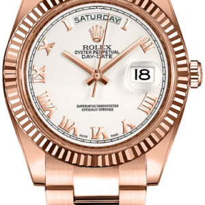 Day-Date 36 White Roman Numeral Gold Watch 118235-0052