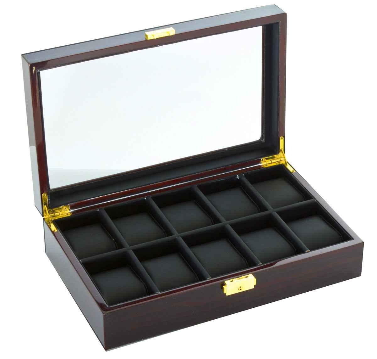 diplomat 10 piece ebony wood watch box diplomat 10 piece ebony wood watch box