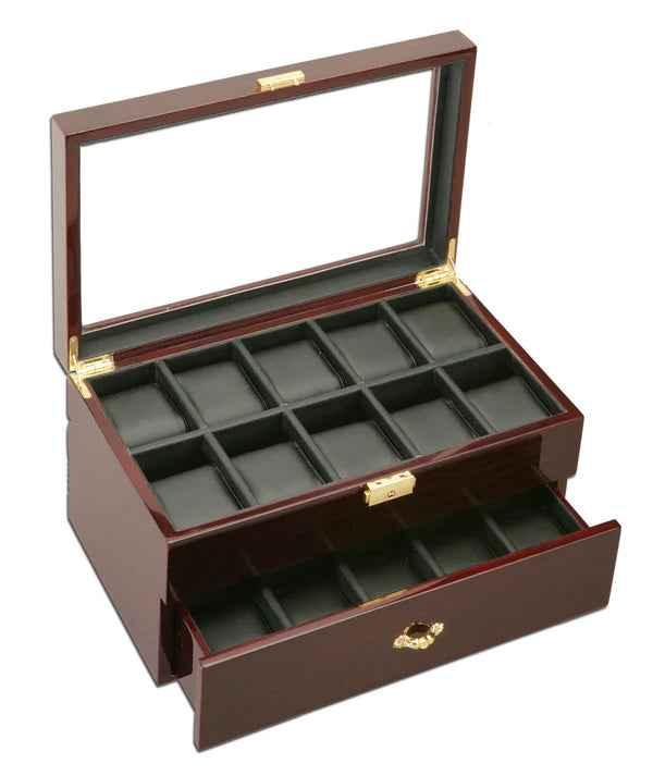 diplomat 20 piece dark ebony wood watch box diplomat 20 piece dark ebony wood watch box
