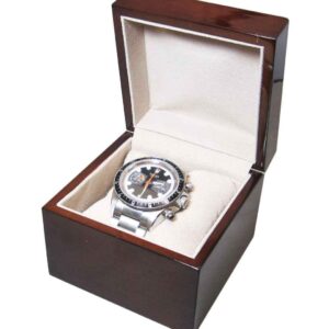 diplomat single mahogany wood watch box