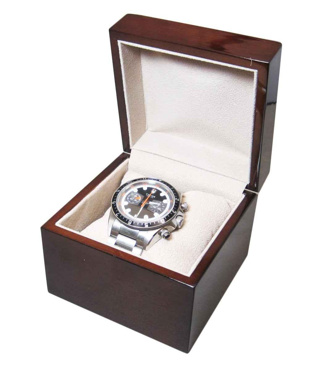 diplomat single mahogany wood watch box diplomat single mahogany wood watch box