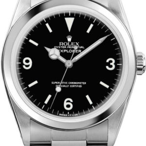 Explorer 36mm Stainless Steel Black Dial Men's Watch 1016