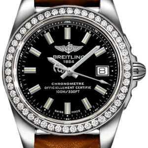 Galactic 36 Black Dial Diamond Ladies Watch A7433053/BE08-416X