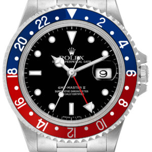 GMT-Master II Pepsi Black Dial Blue & Red Bezel Men's Watch 16710