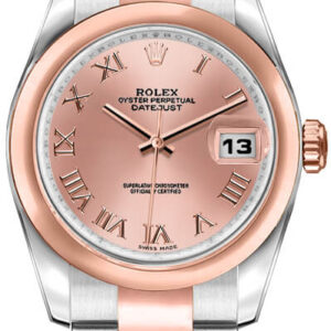 Lady-Datejust 26 Pink Roman Dial Gold & Steel Women's Watch 179161-0065