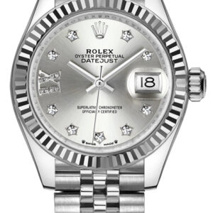 Lady-Datejust 28 White Gold Fluted Bezel Women's Watch 279174-0021