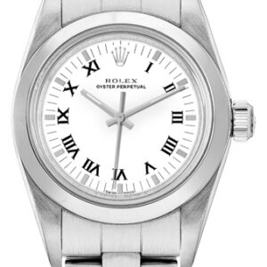 Oyster Perpetual 24 White Dial Stainless Steel Women's Watch 76080