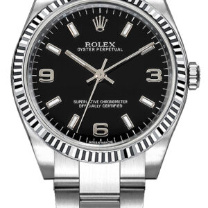 Oyster Perpetual 31 White Gold Bezel & Steel Watch 177234