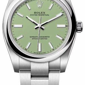 Oyster Perpetual 34 Pistachio Dial Women's Watch 124200-0006