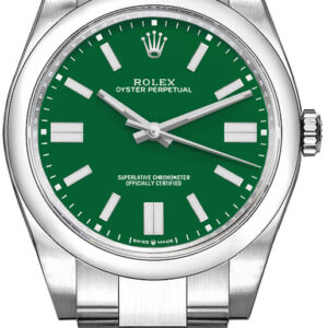 Oyster Perpetual 41 Green Dial Oystersteel Men's Watch 124300-0005