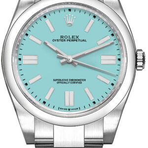 Oyster Perpetual 41 Turquoise Blue Men's Watch 124300-0006