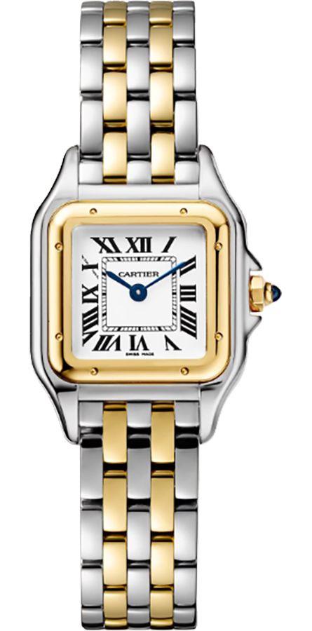 panthere de cartier small gold steel womens watch w2pn0013 panthere de cartier small gold steel womens watch w2pn0013
