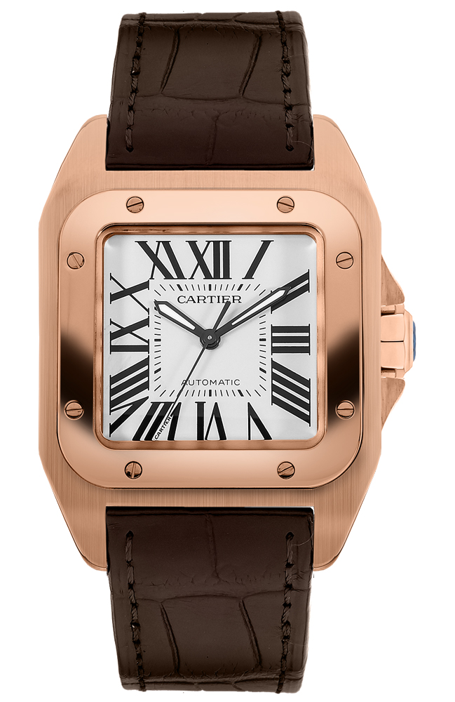 santos 100 18k rose gold mens watch w20108y1 santos 100 18k rose gold mens watch w20108y1