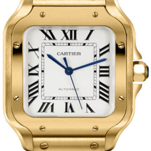 santos de cartier 18k yellow gold unisex watch wgsa0030