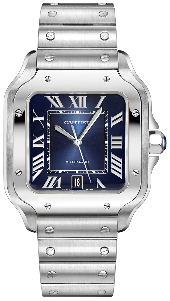 santos de cartier blue dial mens watch wssa0013 santos de cartier blue dial mens watch wssa0013