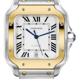 santos de cartier large automatic mens watch w2sa0009