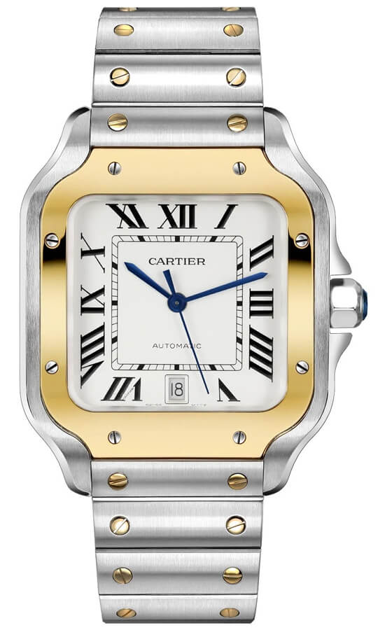 santos de cartier large automatic mens watch w2sa0009 santos de cartier large automatic mens watch w2sa0009