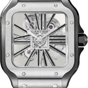 santos de cartier large manual winding mens watch whsa0027