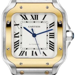 santos de cartier medium gold steel unisex watch w2sa0007