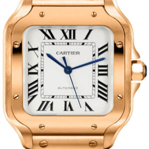 santos de cartier medium rose gold unisex watch wgsa0031