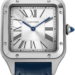 santos dumont large quartz stainless steel mens watch wssa0022