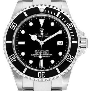 Sea-Dweller 4000 Black Dial Aluminum Bezel Men's Watch 16600