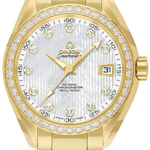 Seamaster Aqua Terra Solid 18k Yellow Gold Diamond Women's Watch 231.55.34.20.55.001