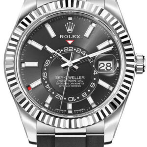 Sky-Dweller 18k White Gold Oysterflex Men's Watch 336239-0002